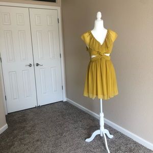 Keepsake Mini Dress in Mustard